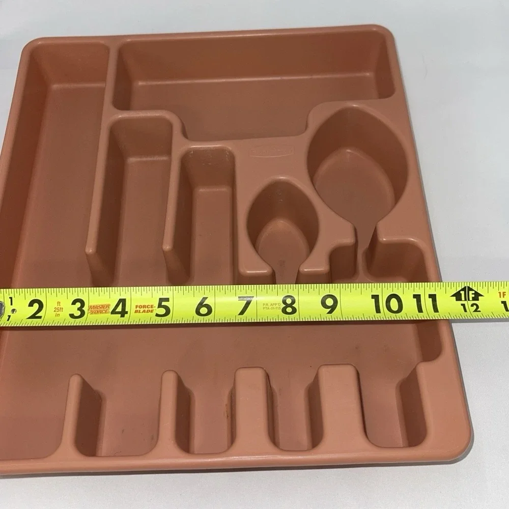 Vintage Pink Rubbermaid Plastic Silverware Flatware Utensil‎ Holder Tray